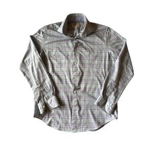 IC The One Piece Richard Choi Pastel Tartan Plaid Coolmax M Button Down Shirt